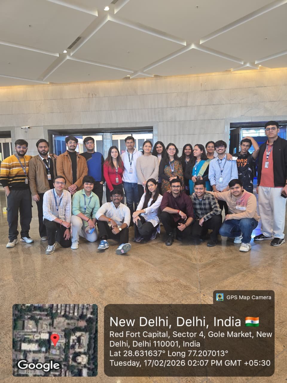 Samiksha with her cohort at a tech event in New Delhi